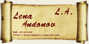 Lena Andonov vizit kartica